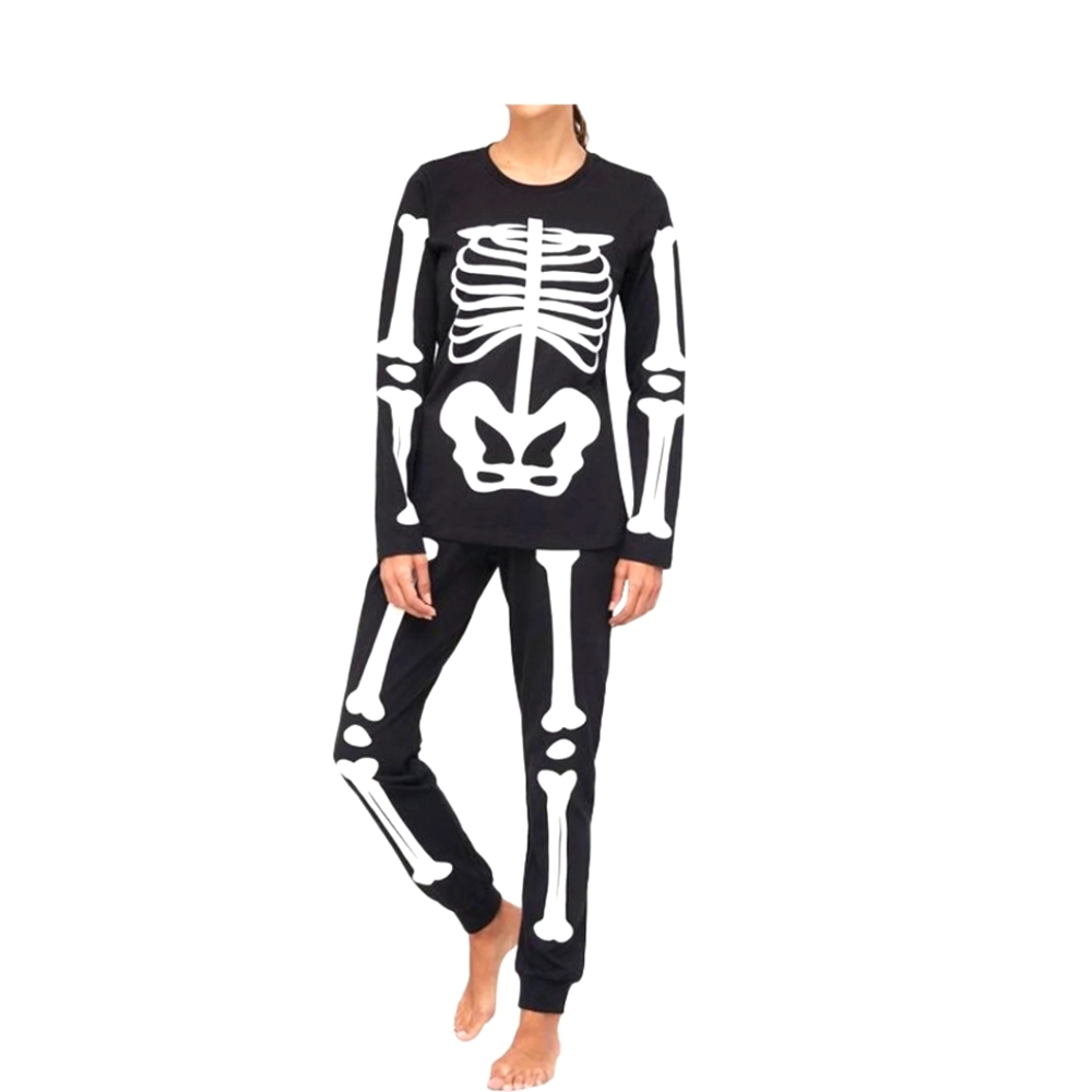 Skeleton 2 piece PJs Halloween S